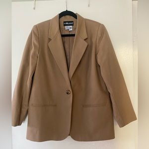 Classic camel colored blazer. 100% wool.